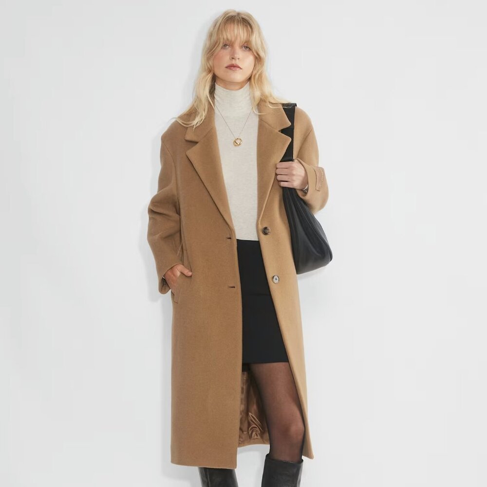 Aritzia Wilfred The Only Coat - Camel - Wool Cashmere (M)